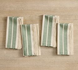 Triston Striped Cotton Napkins - Set of 4