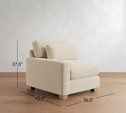 Build Your Own PB Comfort Modern Square Arm Deep Seat Sectional Components