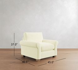 PB Comfort Modern Roll Arm Chair