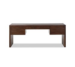 Open Box: Belvedere Writing Desk with Drawers, 78&quot; - Umber Oak