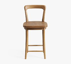 Open Box: Cline Swivel Counter Stool - Antique Umber