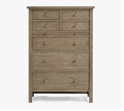 Open Box: Farmhouse 7-Drawer Tall Dresser, 38.5&quot; - Gray Wash