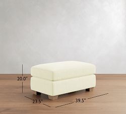 PB Comfort Modern Roll Arm Ottoman and a Half