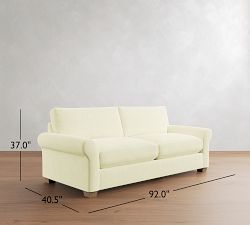 PB Comfort Modern Roll Arm Sofa (67"-120")