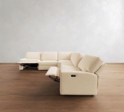 PB Comfort Square Arm Power Reclining L-Shaped Sectional (119"-133")
