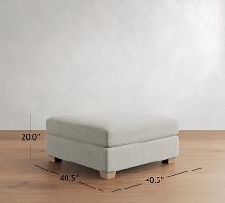 PB Comfort Modern Square Arm Sectional Ottoman