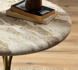 Liora Round Marble End Table (24")