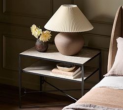 Sharine Marble Nightstand (32")
