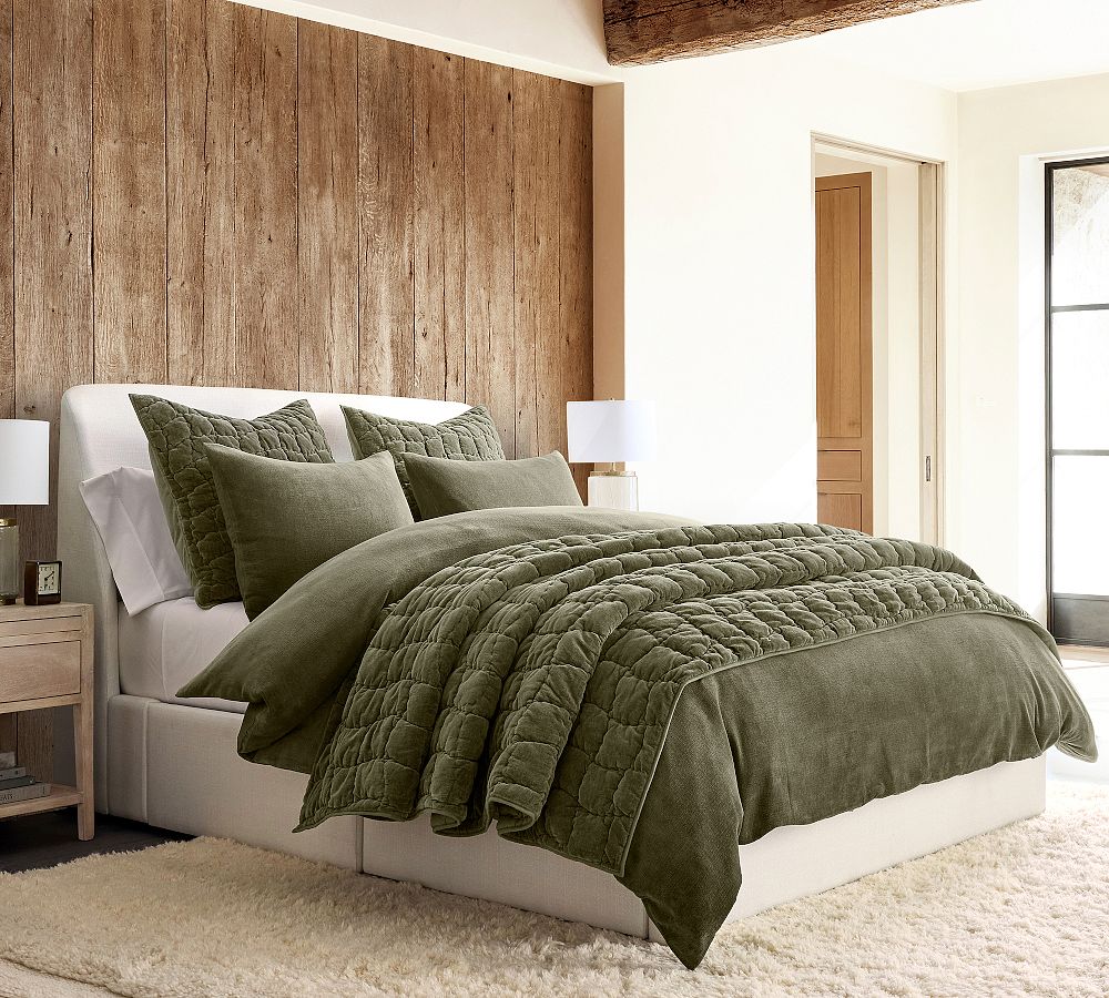 Cozy Cloud Handcrafted Quilt; Loden - King/Cal King