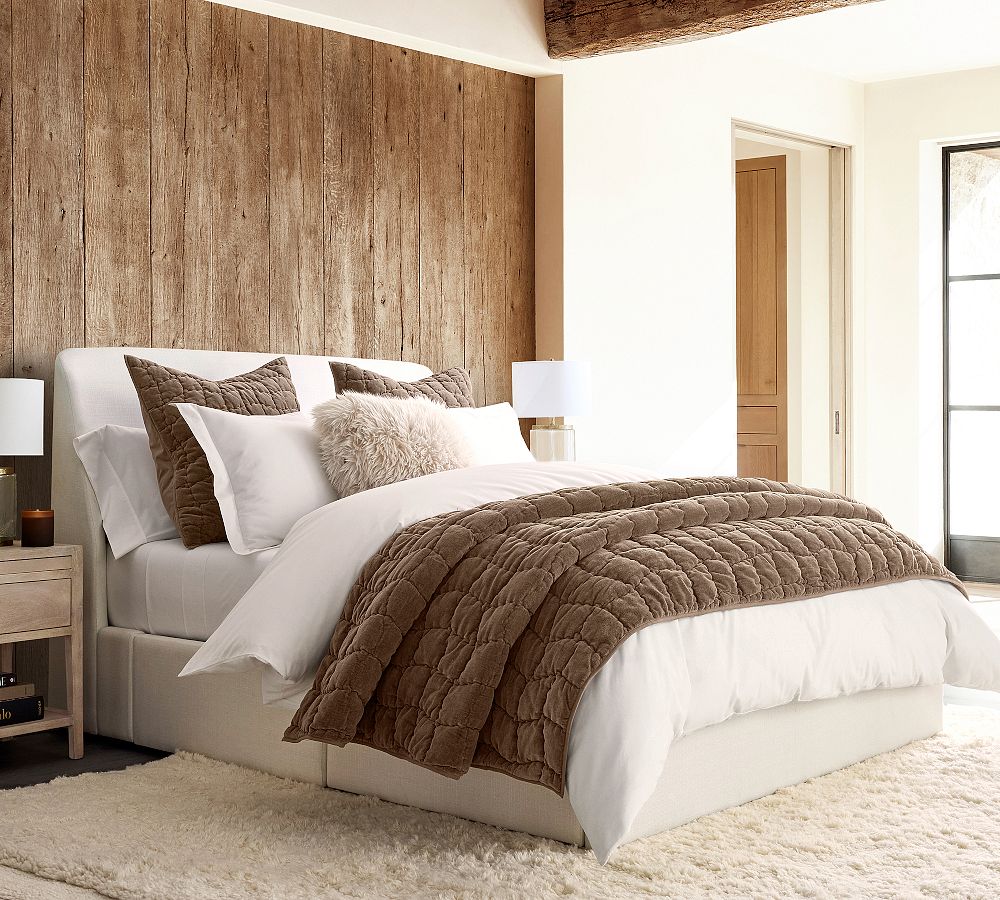 Cozy Cloud Handcrafted Quilt : Mocha