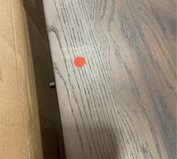 Open Box: Belvedere Writing Desk with Drawers, 78&quot; - Umber Oak