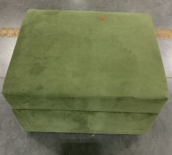 Open Box: Cameron Modern Square Arm Storage Ottoman - Performance Everydayvelvet™ Fern