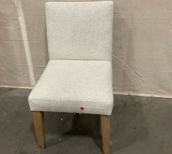 Open Box: Classic Upholstered Dining Side Chair - Performance Boucle Oatmeal, Seadrift Legs