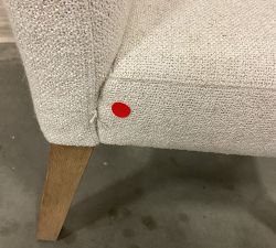 Open Box: Classic Upholstered Dining Side Chair - Performance Boucle Oatmeal, Seadrift Legs