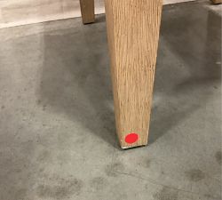 Open Box: Classic Upholstered Dining Side Chair - Performance Boucle Oatmeal, Seadrift Legs