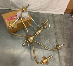 Open Box: Lockhart Forged Iron Chandelier - Tumbled Brass