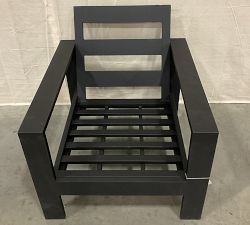 Open Box: Malibu Metal Outdoor Lounge Chair Frame, Black