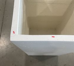 Open Box: Mission Square Handmade Outdoor Planter, Tall, 15&quot;W x 32&quot;H - White