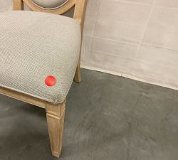 Open Box: Sausalito Upholstered Dining Chair, Side Chair - Basketweave Oatmeal, Seadrift Finish