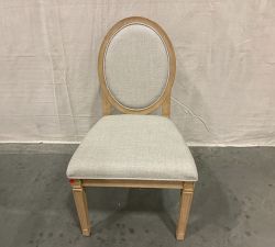 Open Box: Sausalito Upholstered Dining Chair, Side Chair - Basketweave Oatmeal, Seadrift Finish