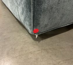 Open Box: Remmy Swivel Chair (39"), Individual - Rustic Chenille Slate