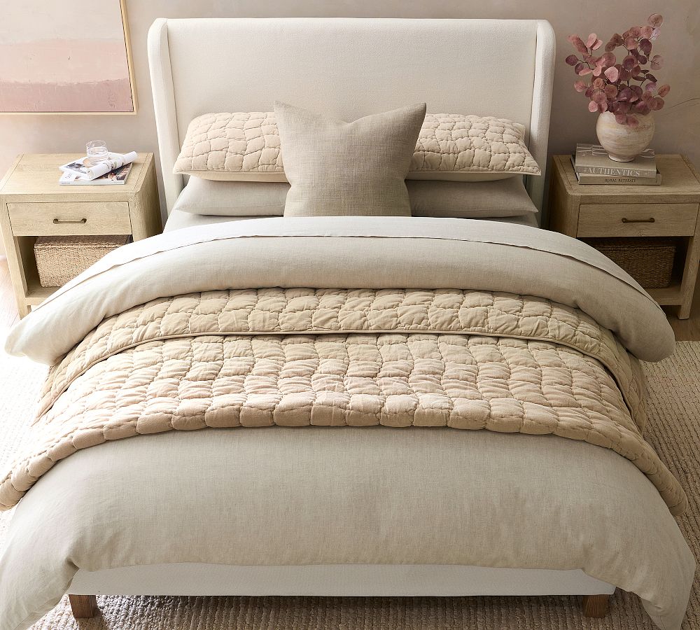 Cozy Cloud Handcrafted Quilt - Oatmeal, King/Cal.King