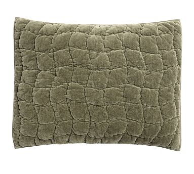 Couette Légère à Volants Pottery Barn – Queen – Vert Macaron – 100% Coton (sans étiquette)
