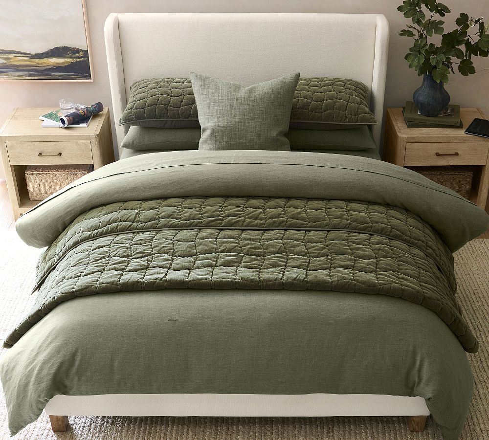 Cozy Cloud Handcrafted Quilt - Loden, King/Cal. King