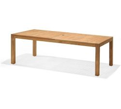 Saldano Teak Rectangular Outdoor Dining Table (63"-87")