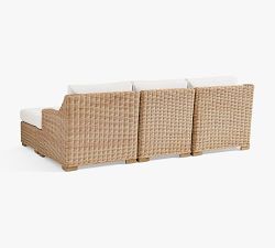 Huntington Wicker 4-Piece Slope-Arm Outdoor Sectional (95&quot;)
