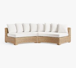 Huntington Wicker Rounded Outdoor Sectional (137")