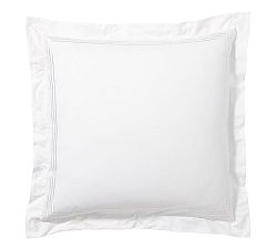 Open Box: Grand Organic Percale Sham, Euro, Set of 3 - White