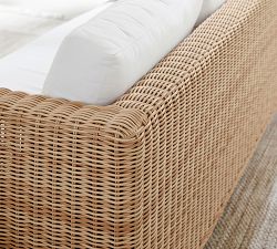 Huntington Wicker Square Arm 8-Piece  U-Shaped Outdoor Sectional (100")