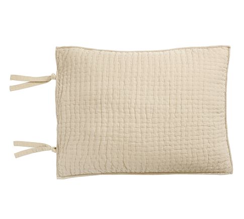 Pick-Stitch Handcrafted Cotton Linen Quilted Sham