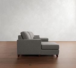 Cameron Square Arm Power Reclining Double Chaise Sectional (129"&ndash;158")