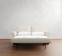 PB Comfort Roll Arm Deluxe Sleeper Sofa with Memory Foam Mattress (82")