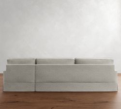 PB Comfort Square Arm Slipcovered Chaise Sectional (101"&ndash;126")