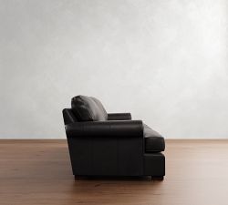 Townsend Roll Arm Leather Sofa Collection (79"&ndash;102")