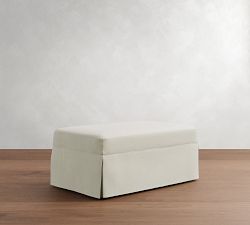 York Slipcovered Ottoman and a Half