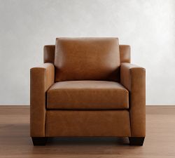 York Square Arm Leather Chair