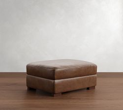 Turner Leather Ottoman