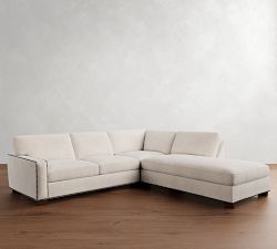 Turner Square Arm 3-Piece Bumper Sectional (106&quot;&ndash;110&quot;)