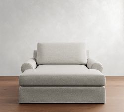 Big Sur Roll Arm Slipcovered Chaise Lounge