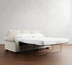 PB Comfort Roll Arm Sleeper Sofa with Memory Foam Mattress (64&quot;-87&quot;)