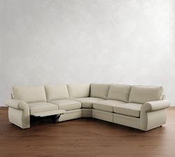 Pearce Roll Arm Reclining 5-Piece L-Shaped Wedge Sectional (121&quot;)