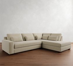Big Sur Square Arm Deep Seat Return Bumper Sectional (120"&ndash;152")