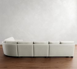 Buchanan Square Arm 5-Piece Curved Wedge Sectional (162")
