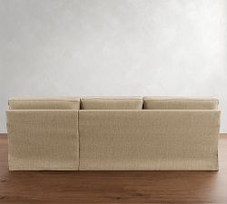 Buchanan Square Arm Slipcovered Chaise Sectional (91"&ndash;107")