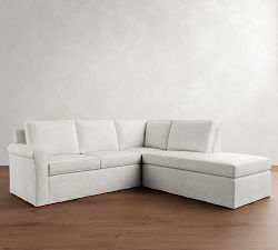 Cameron Roll Arm Slipcovered 3-Piece Bumper Sectional (100")
