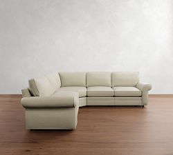 Pearce Roll Arm Reclining 5-Piece L-Shaped Wedge Sectional (121&quot;)